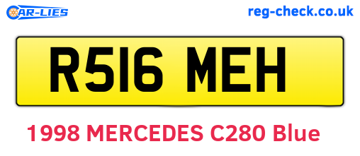R516MEH are the vehicle registration plates.
