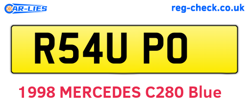 R54UPO are the vehicle registration plates.