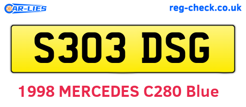 S303DSG are the vehicle registration plates.