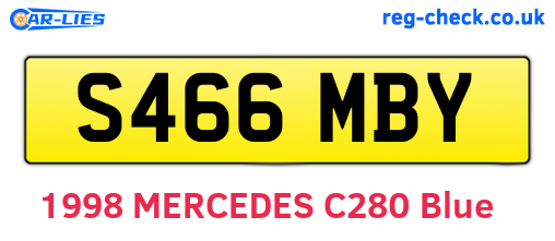 S466MBY are the vehicle registration plates.