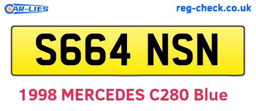 S664NSN are the vehicle registration plates.