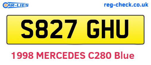 S827GHU are the vehicle registration plates.