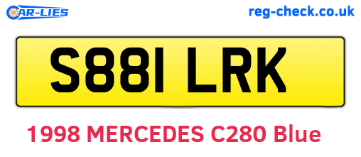 S881LRK are the vehicle registration plates.