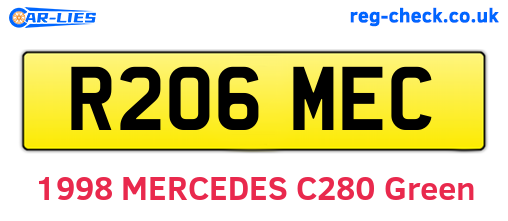 R206MEC are the vehicle registration plates.