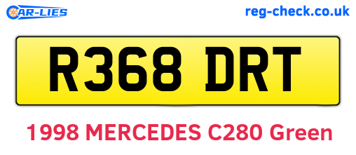 R368DRT are the vehicle registration plates.
