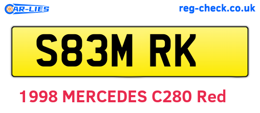 S83MRK are the vehicle registration plates.