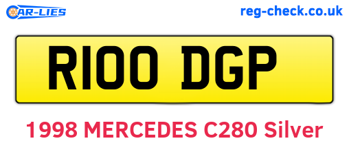 R100DGP are the vehicle registration plates.
