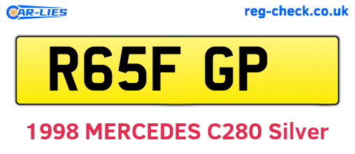 R65FGP are the vehicle registration plates.