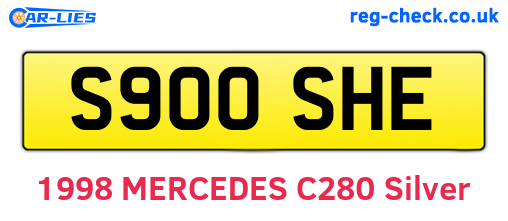 S900SHE are the vehicle registration plates.