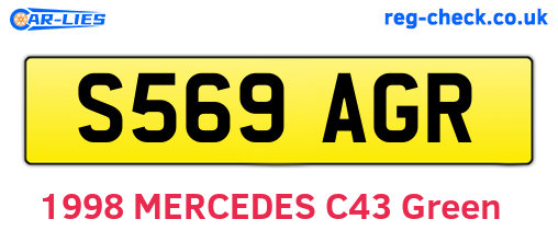 S569AGR are the vehicle registration plates.