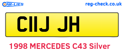 C11JJH are the vehicle registration plates.