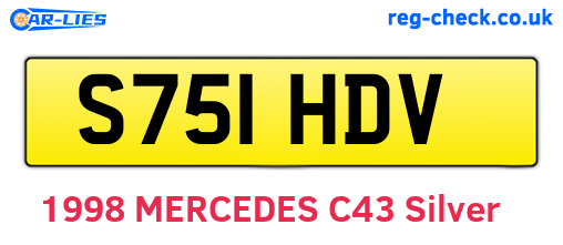 S751HDV are the vehicle registration plates.