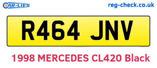 R464JNV are the vehicle registration plates.