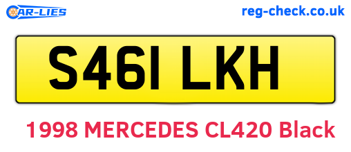 S461LKH are the vehicle registration plates.