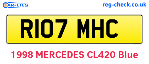 R107MHC are the vehicle registration plates.