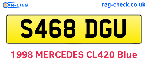 S468DGU are the vehicle registration plates.
