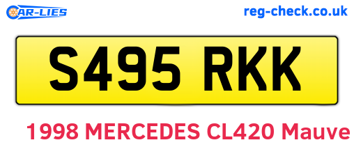 S495RKK are the vehicle registration plates.