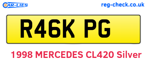 R46KPG are the vehicle registration plates.
