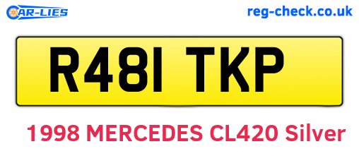 R481TKP are the vehicle registration plates.