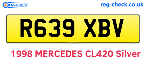 R639XBV are the vehicle registration plates.