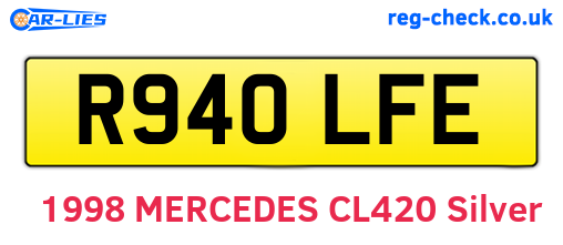 R940LFE are the vehicle registration plates.