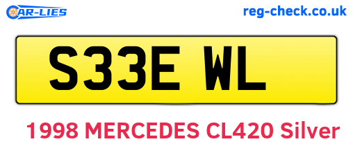 S33EWL are the vehicle registration plates.