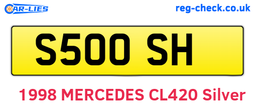 S50OSH are the vehicle registration plates.