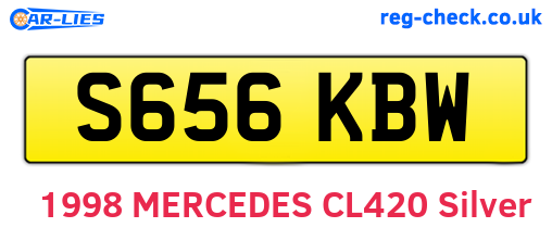 S656KBW are the vehicle registration plates.