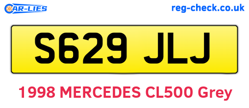 S629JLJ are the vehicle registration plates.