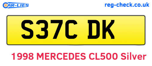 S37CDK are the vehicle registration plates.