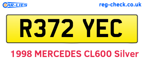 R372YEC are the vehicle registration plates.