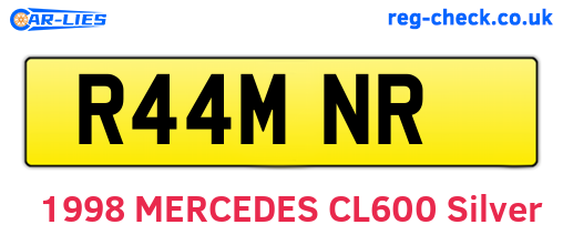 R44MNR are the vehicle registration plates.