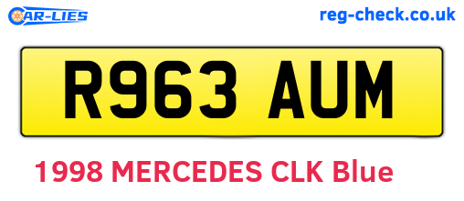 R963AUM are the vehicle registration plates.