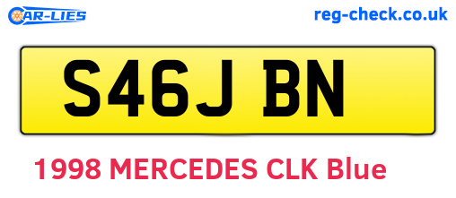 S46JBN are the vehicle registration plates.
