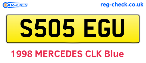 S505EGU are the vehicle registration plates.