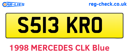 S513KRO are the vehicle registration plates.