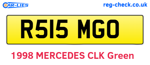 R515MGO are the vehicle registration plates.