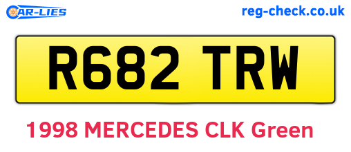 R682TRW are the vehicle registration plates.