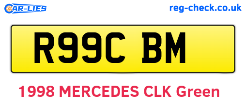 R99CBM are the vehicle registration plates.