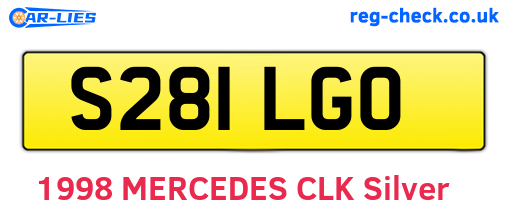 S281LGO are the vehicle registration plates.
