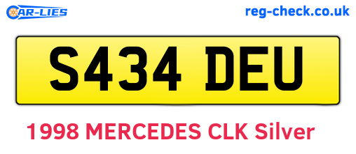 S434DEU are the vehicle registration plates.