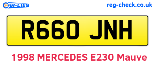 R660JNH are the vehicle registration plates.