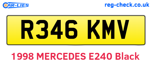 R346KMV are the vehicle registration plates.