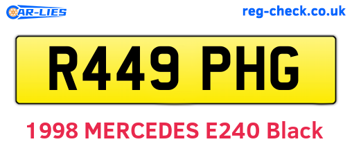 R449PHG are the vehicle registration plates.