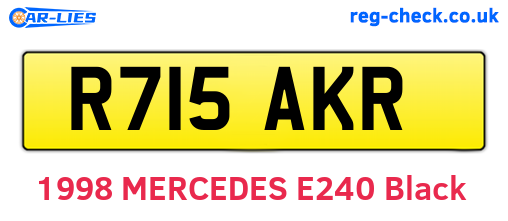 R715AKR are the vehicle registration plates.