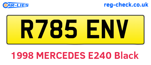 R785ENV are the vehicle registration plates.