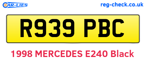 R939PBC are the vehicle registration plates.