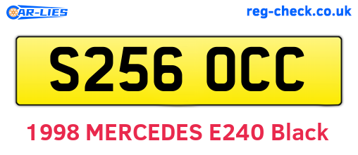 S256OCC are the vehicle registration plates.