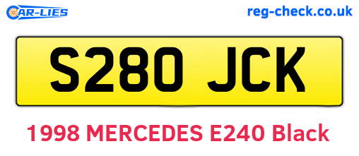 S280JCK are the vehicle registration plates.