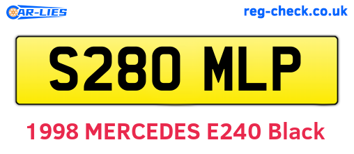 S280MLP are the vehicle registration plates.